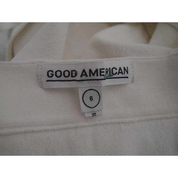 Good American Womens Thick Knit Cropped Top 6 White Racerback Tank - Picture 4 of 6